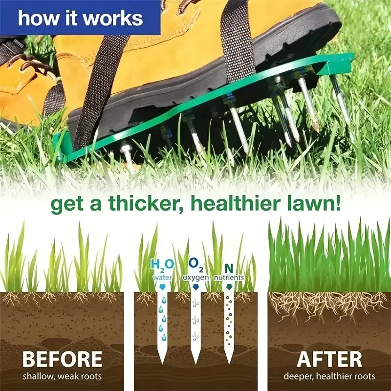 Gardening Tools For Weeds - Sepatu Aerator Taman, Alat Pencangkok Rumput,