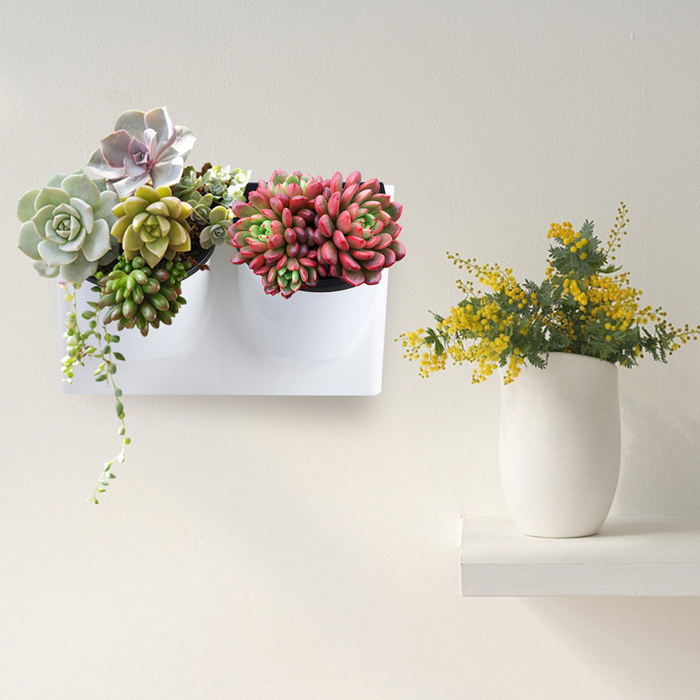 Self-Watering Planter - Pot Bunga Plastik Violet dengan Sistem