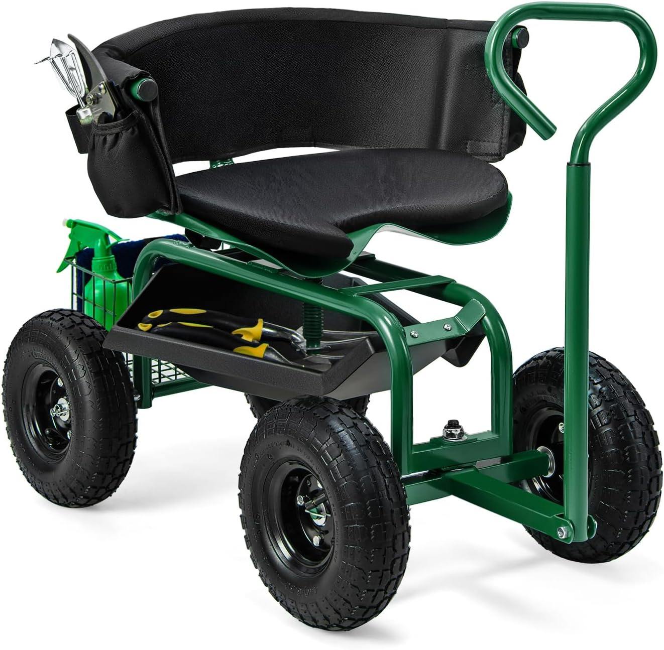 Gardening Tools For Seniors - Kursi Berkebun Beroda, Dapat Diputar 360