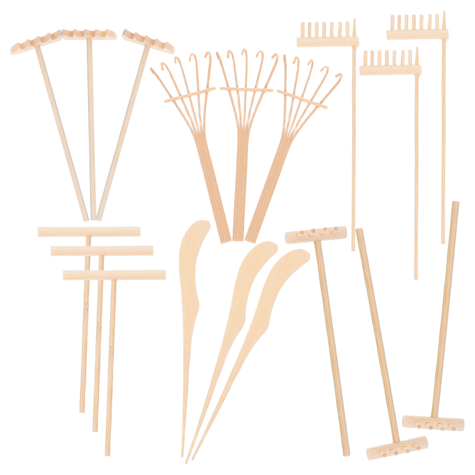 Zen Gardening Tools - 1Set Alat Garuk Taman Zen Mini