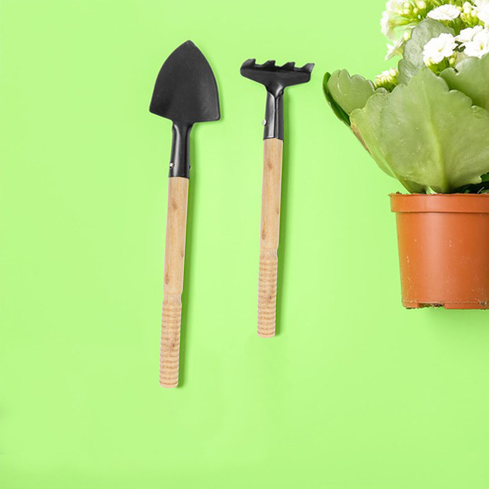 Gardening Tools Spade - 5Pcs Set Gagang Alat Kebun Kayu,