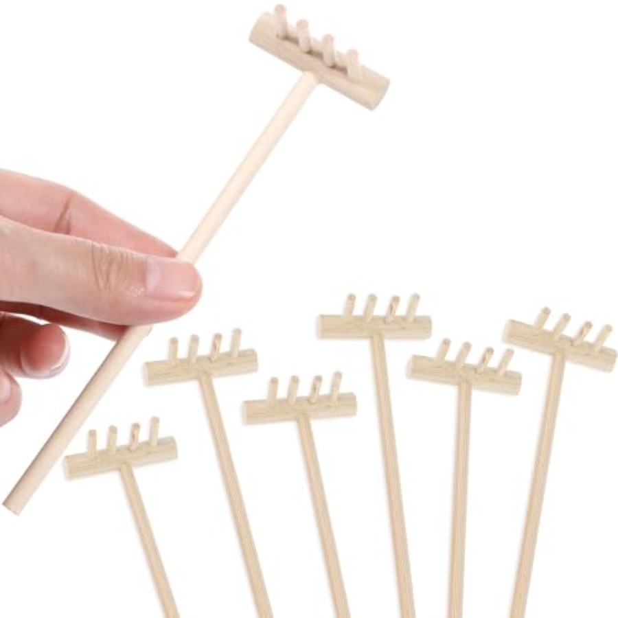 Zen Gardening Tools - 7pcs Miniatur Aksesoris Taman Zen Pasir