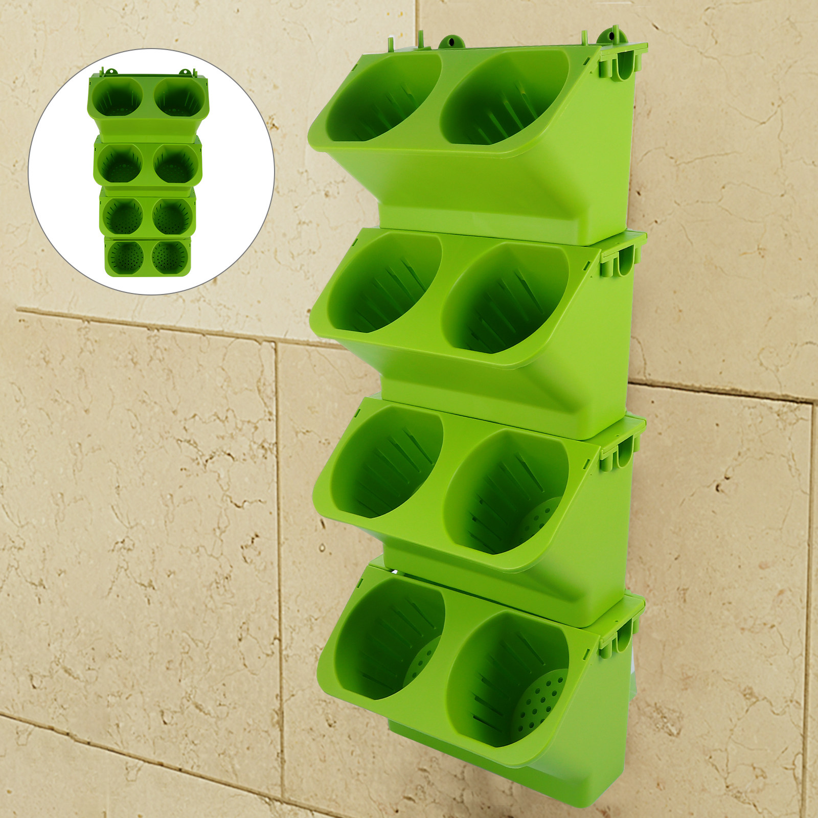 4Pcs Set Penanam Dinding Verti - Self-Watering Planter ulasan dan harga