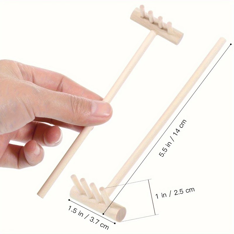 6 Buah Set Garu Bambu Mini unt - Zen Gardening Tools ulasan dan harga