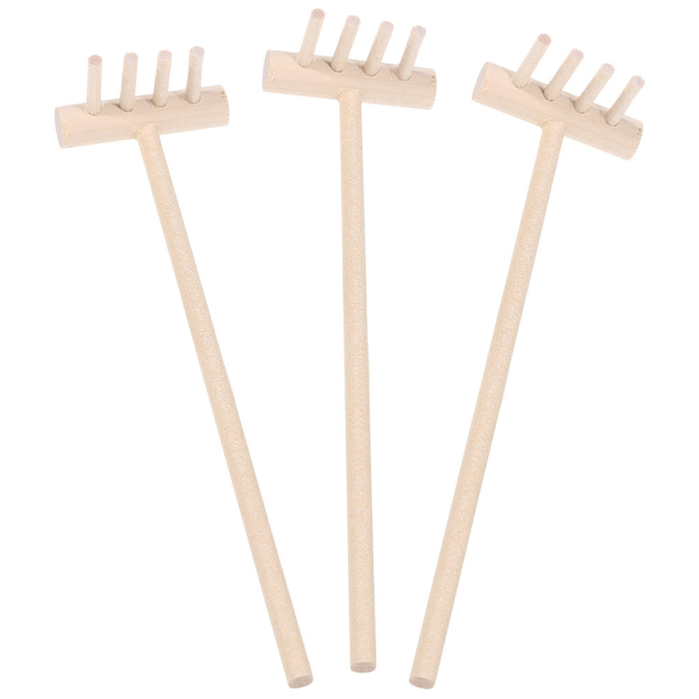 3pcs Set Garu Mini Bambu Untuk - Zen Gardening Tools ulasan dan harga