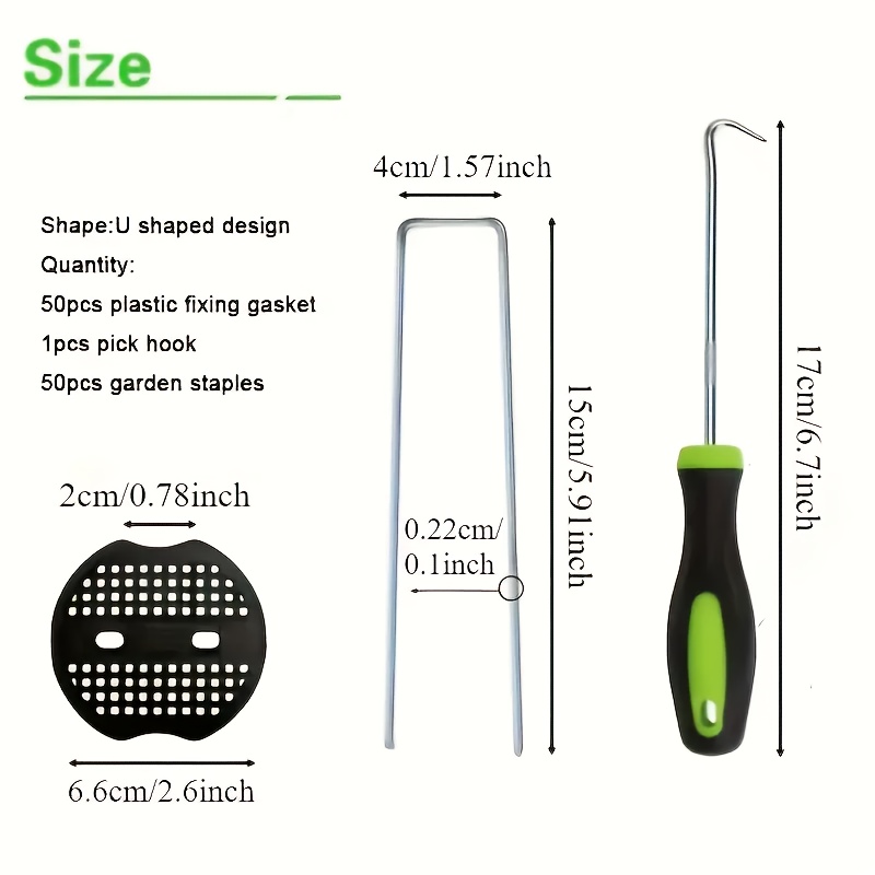 101 Buah Set Pasak Taman-Stapl - Gardening Tools For Weeds ulasan dan harga