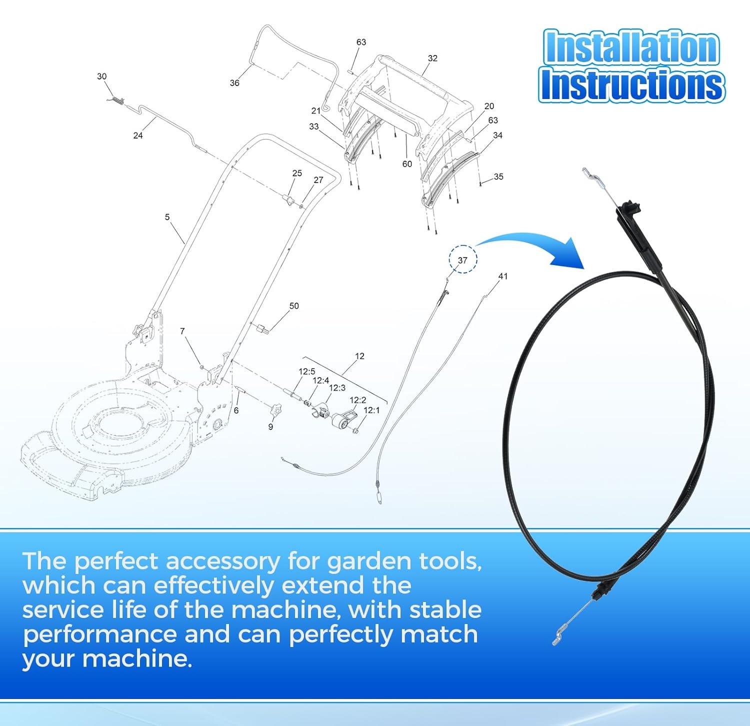 139-6594 Kabel Rem PP B&S untu - Gardening Tools B&Q ulasan dan harga