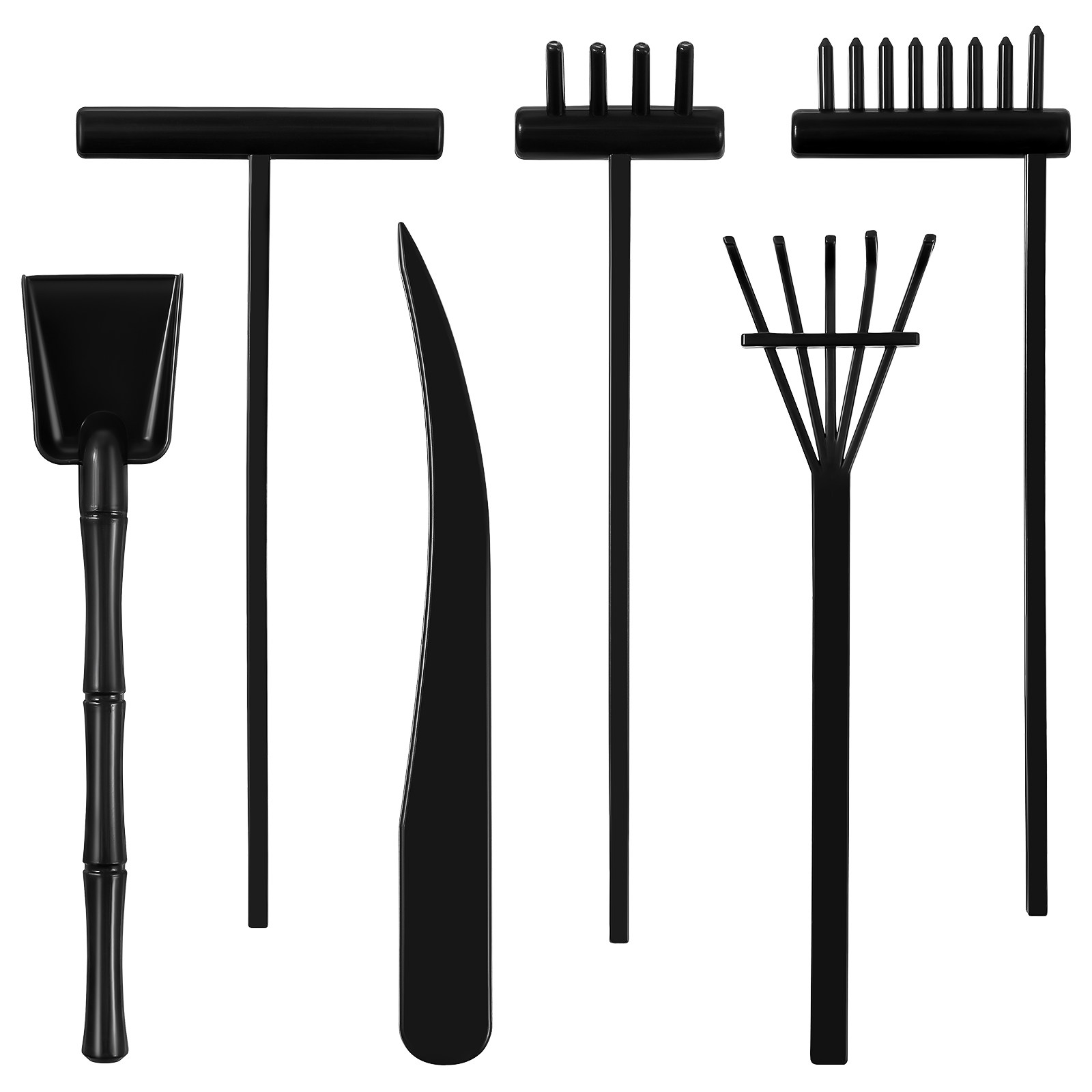 6Pcs Alat Garuk Taman Zen Mini - Zen Gardening Tools ulasan dan harga