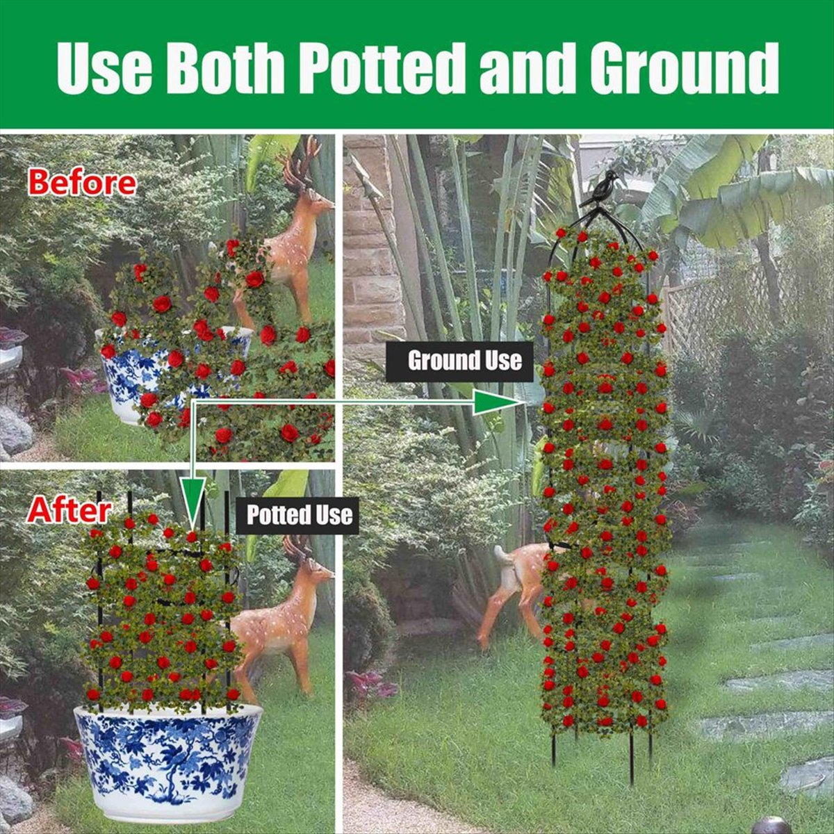 AT16 Trellis Obelisk Tanaman M - Gardening Tools B&Q ulasan dan harga