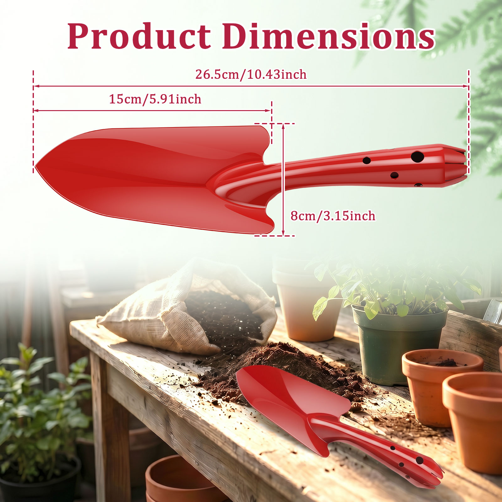 Sekop Taman Logam Tahan Karat  - Garden Hand Trowel ulasan dan harga