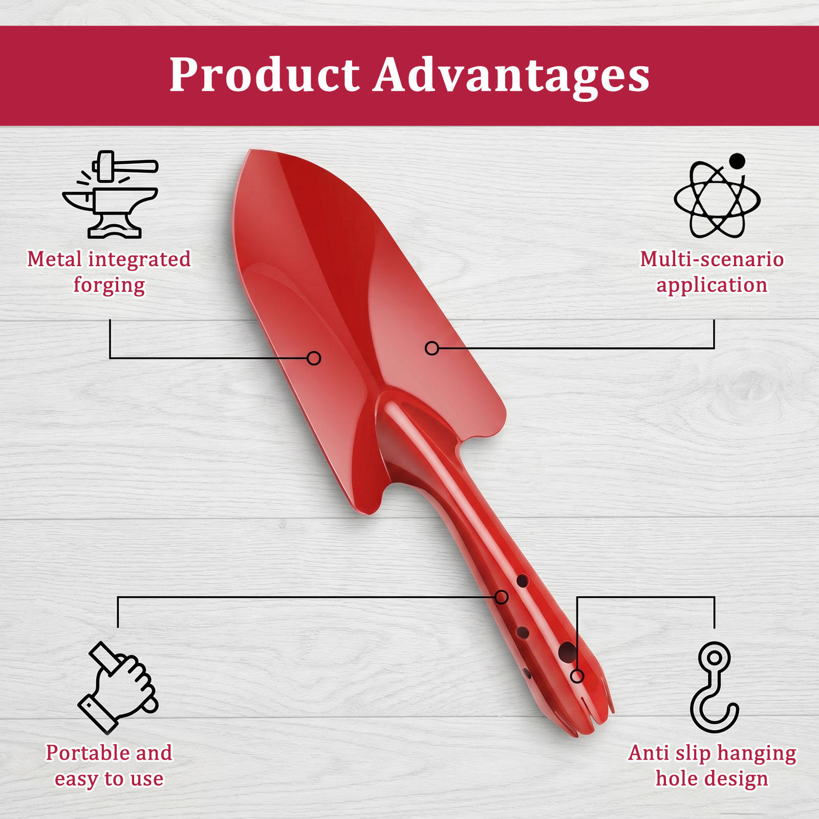 Sekop Taman Logam Tahan Karat  - Garden Hand Trowel ulasan dan harga
