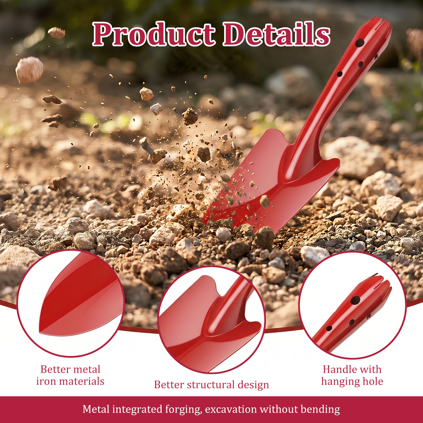 Sekop Taman Logam Tahan Karat  - Garden Hand Trowel ulasan dan harga