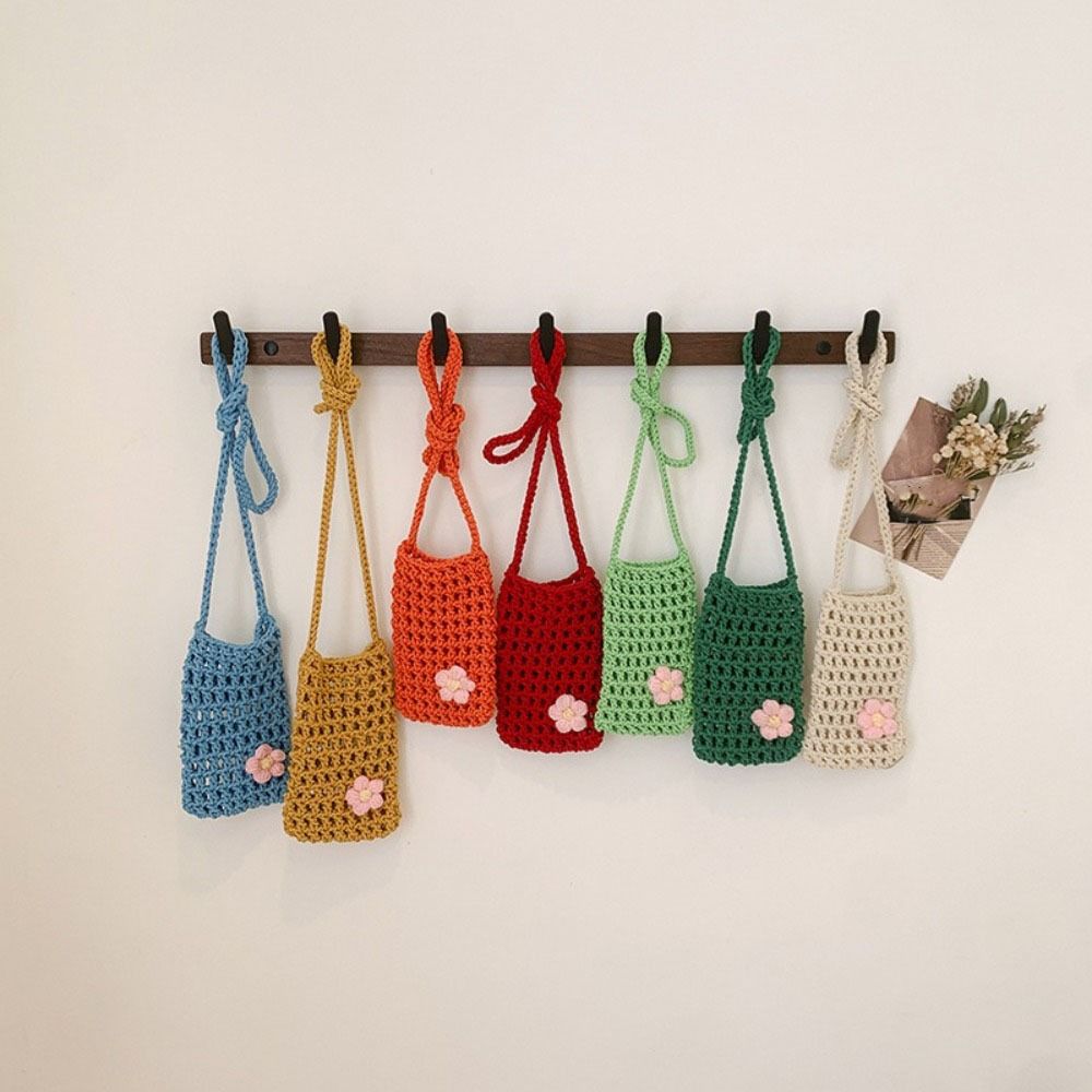 Tas Selempang Rajut Bunga Lucu - Outdoor Planting Bag ulasan dan harga