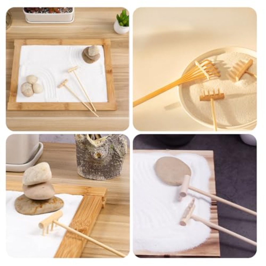7pcs Miniatur Aksesoris Taman  - Zen Gardening Tools ulasan dan harga