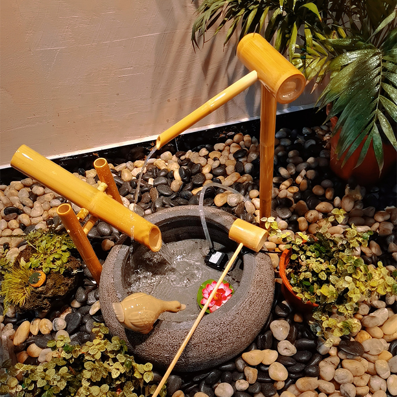 Mangkuk batu Jinglu bambu Jepa - Zen Gardening Tools ulasan dan harga